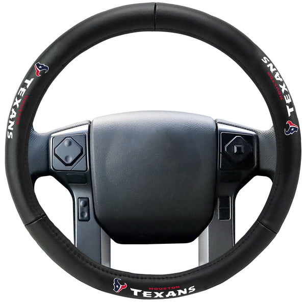 fanmats NFL - HOUSTON TEXANS Genuine Leather Steering Cover