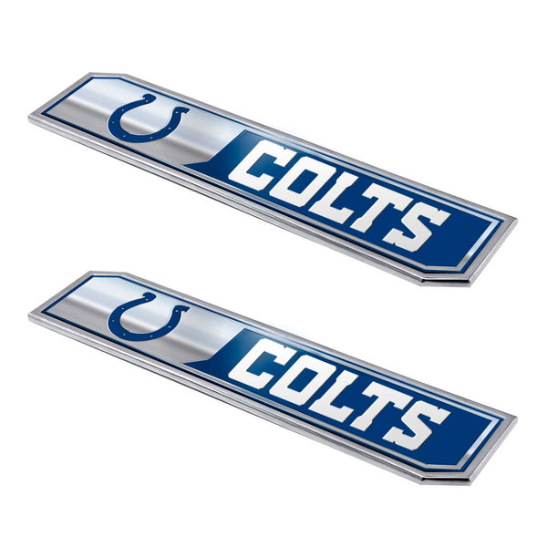 fanmats NFL - Indianapolis Colts Embossed Truck Emblem 2-pk
