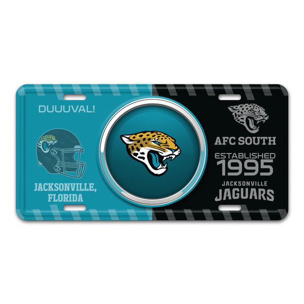 fanmats NFL - Jacksonville Jaguars Embossed Metal License Plate