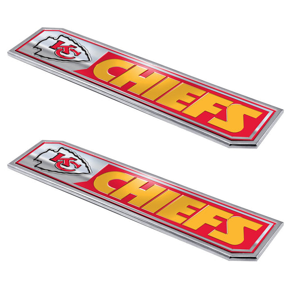 fanmats NFL - Kansas City Chiefs Embossed Truck Emblem 2-pk