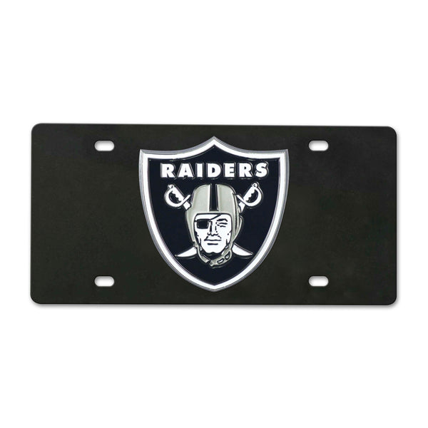 fanmats NFL - Las Vegas Raiders Black Diecast License Plate