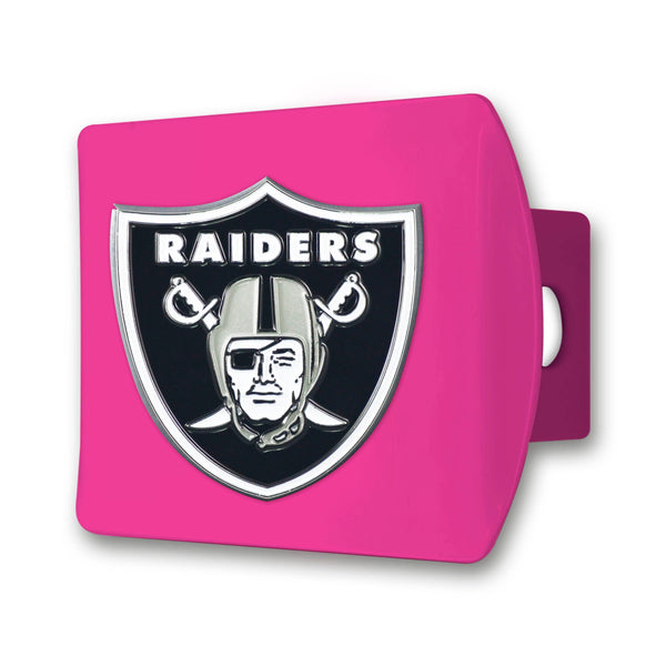 fanmats NFL - Las Vegas Raiders Color on Pink Hitch Cover