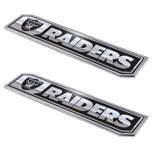 fanmats NFL - Las Vegas Raiders Embossed Truck Emblem 2-pk