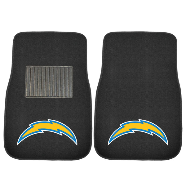 fanmats NFL - Los Angeles Chargers 2-pc Embroidered Car Mat Set