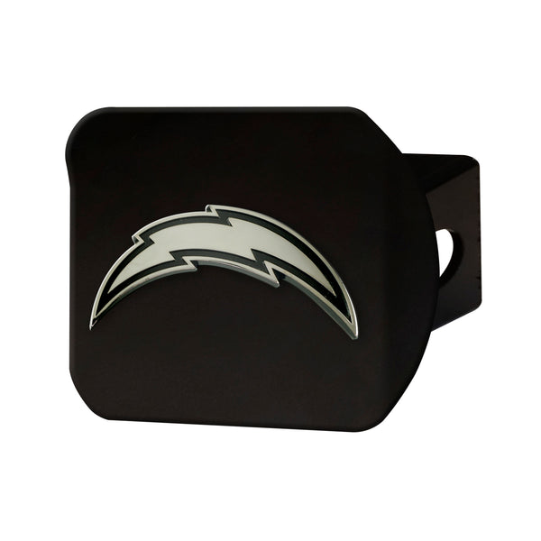 fanmats NFL - Los Angeles Chargers Chrome on Black Hitch Cover