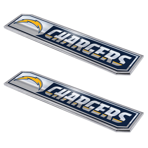 fanmats NFL - Los Angeles Chargers Embossed Truck Emblem 2-pk