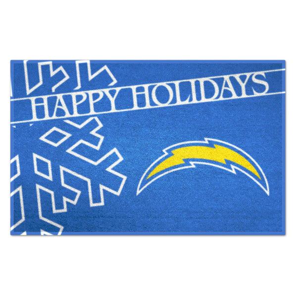 fanmats NFL - Los Angeles Chargers Starter Mat - Happy Holidays