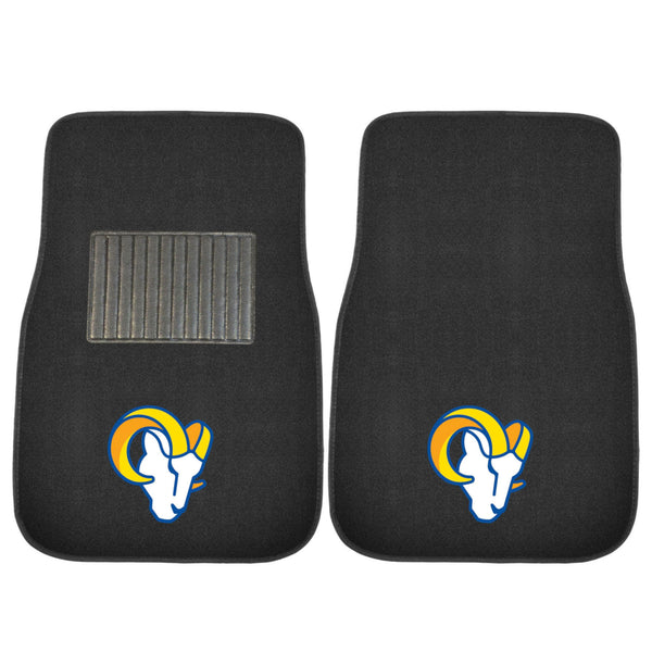 fanmats NFL - Los Angeles Rams 2-pc Embroidered Car Mat Set