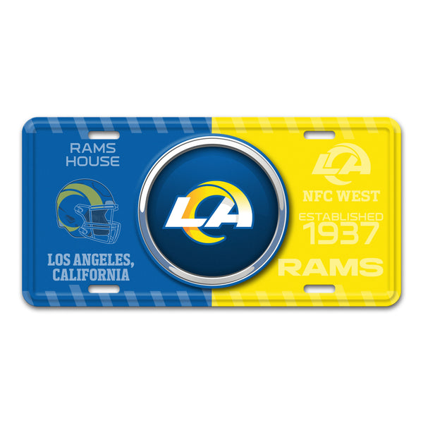 fanmats NFL - Los Angeles Rams Embossed Metal License Plate
