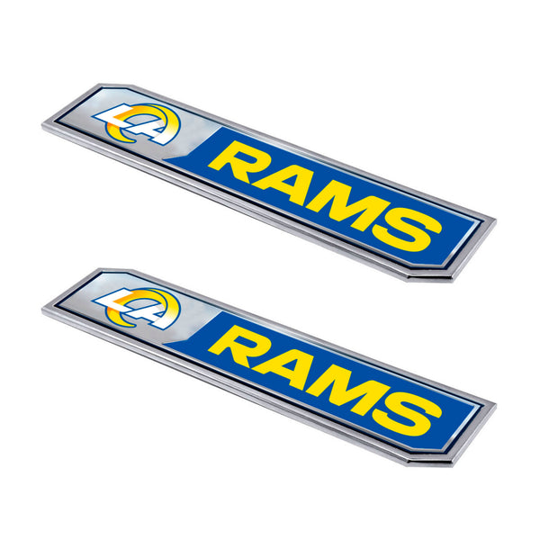 fanmats NFL - Los Angeles Rams Embossed Truck Emblem 2-pk