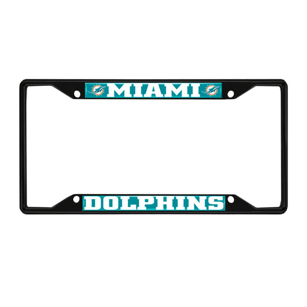 fanmats NFL - Miami Dolphins Black License Plate Frame