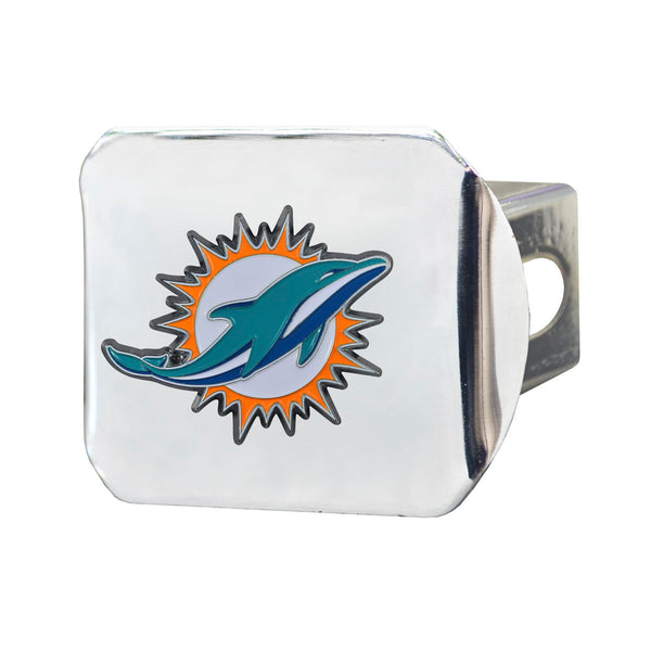 fanmats NFL - Miami Dolphins Color on Chrome Hitch Cover