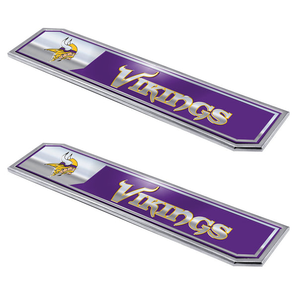fanmats NFL - Minnesota Vikings Embossed Truck Emblem 2-pk