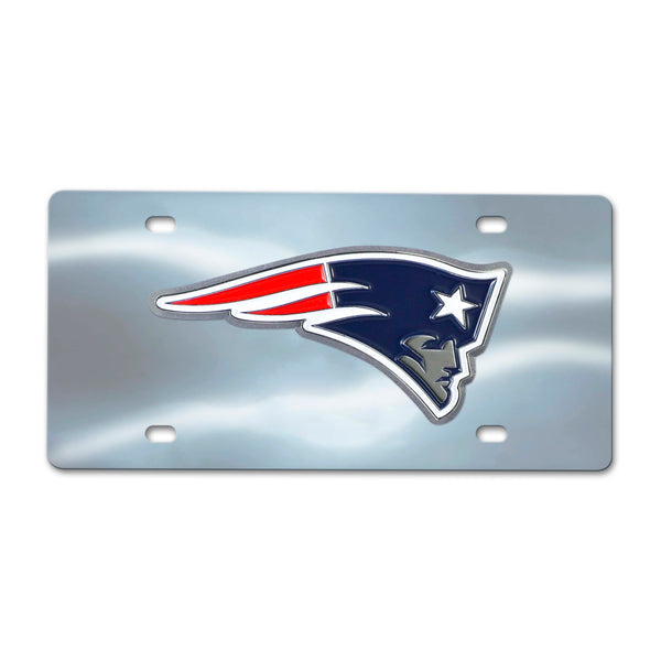 fanmats NFL - New England Patriots Chrome Diecast License Plate
