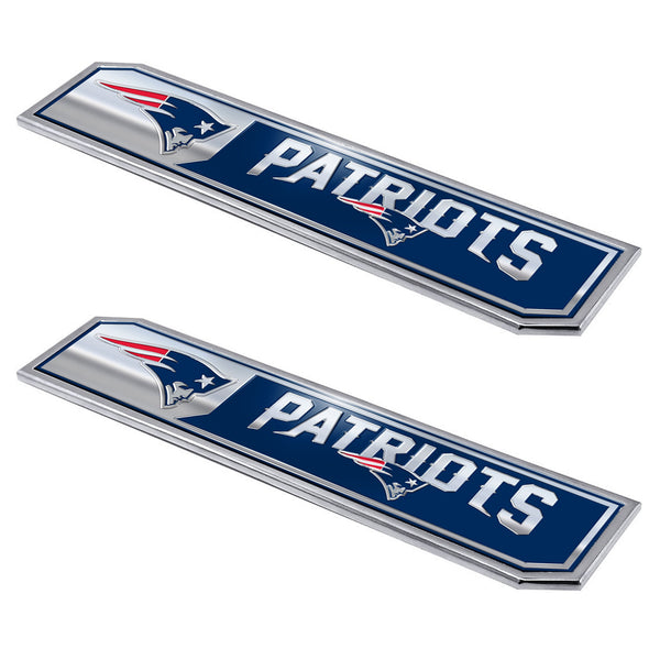 fanmats NFL - New England Patriots Embossed Truck Emblem 2-pk