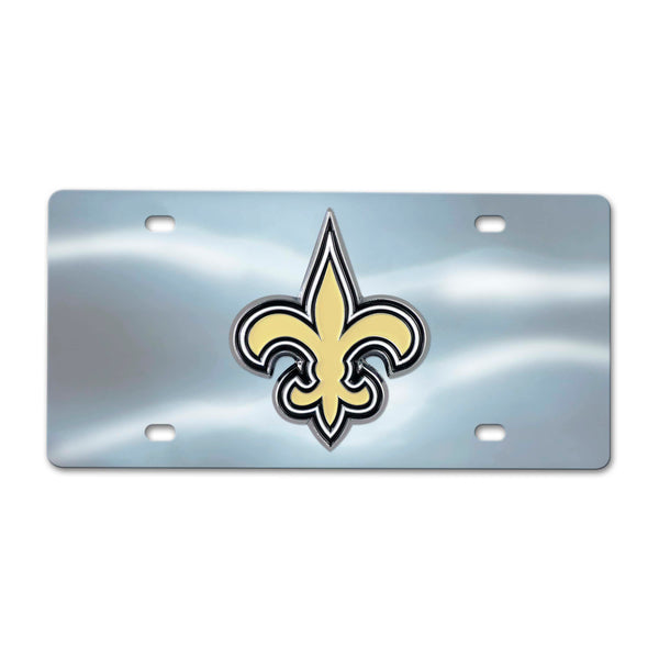 fanmats NFL - New Orleans Saints Chrome Diecast License Plate