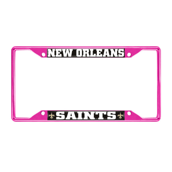 fanmats NFL - New Orleans Saints-Pink License Plate Frame