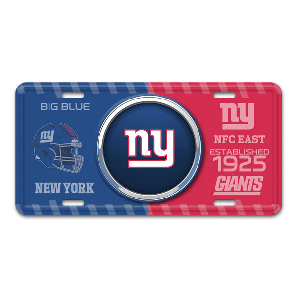 fanmats NFL - New York Giants Embossed Metal License Plate
