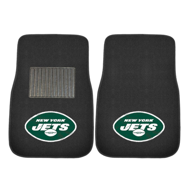 fanmats NFL - New York Jets 2-pc Embroidered Car Mat Set