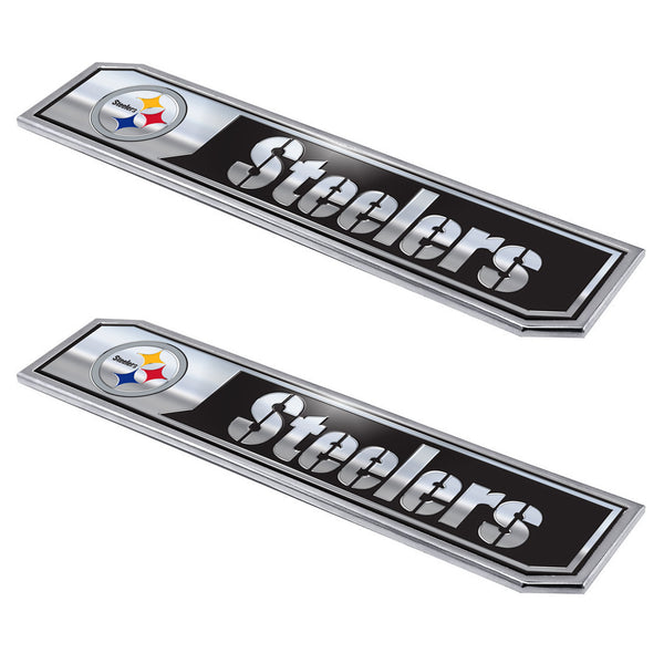 fanmats NFL - Pittsburgh Steelers Embossed Truck Emblem 2-pk
