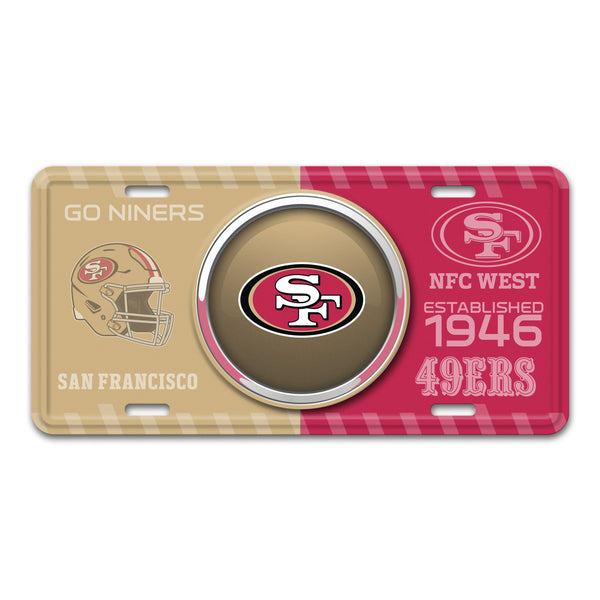 fanmats NFL - San Francisco 49ers Embossed Metal License Plate