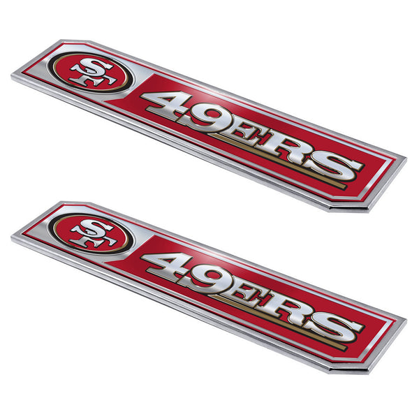 fanmats NFL - San Francisco 49ers Embossed Truck Emblem 2-pk