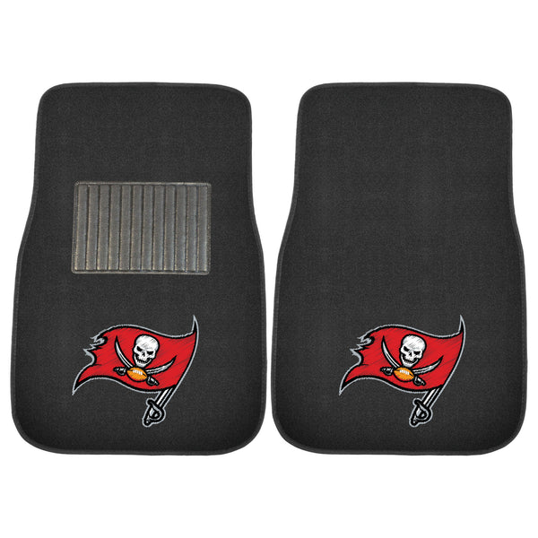 fanmats NFL - Tampa Bay Buccaneers 2-pc Embroidered Car Mat Set
