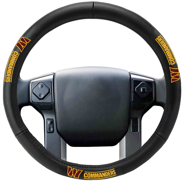 fanmats NFL - WASHINGTON COMMANDERS Genuine Leather Steering Cover
