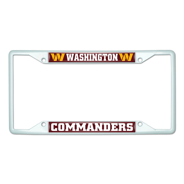 fanmats NFL - Washington Commanders-White License Plate Frame