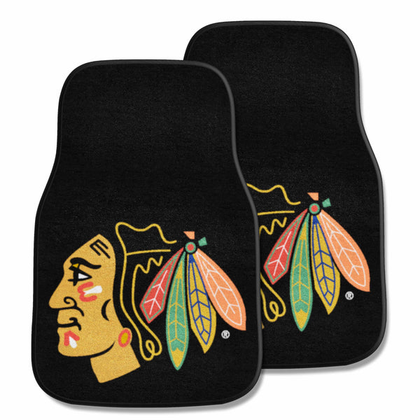 fanmats NHL - Chicago Blackhawks 2-pc Carpet Car Mat Set