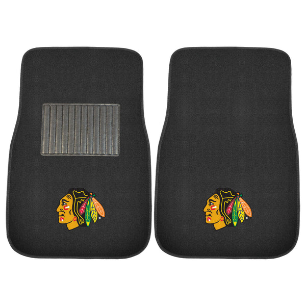 fanmats NHL - Chicago Blackhawks 2-pc Embroidered Car Mat Set