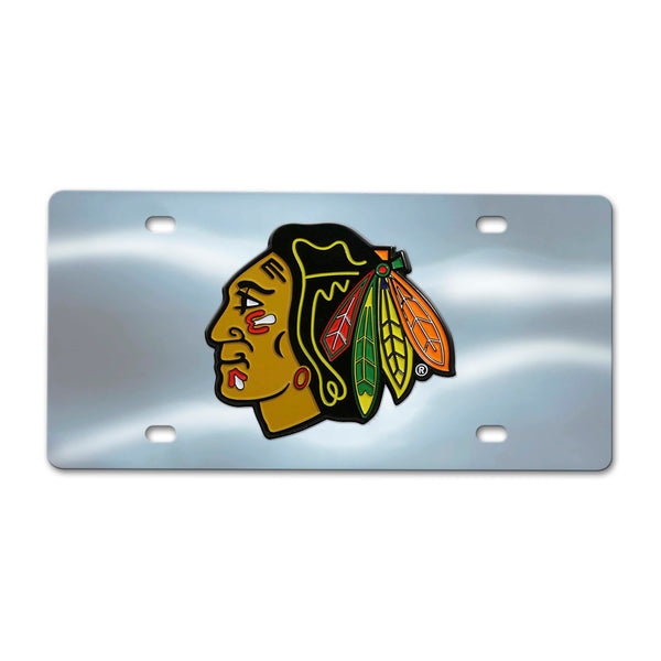 fanmats NHL - Chicago Blackhawks Chrome Diecast License Plate