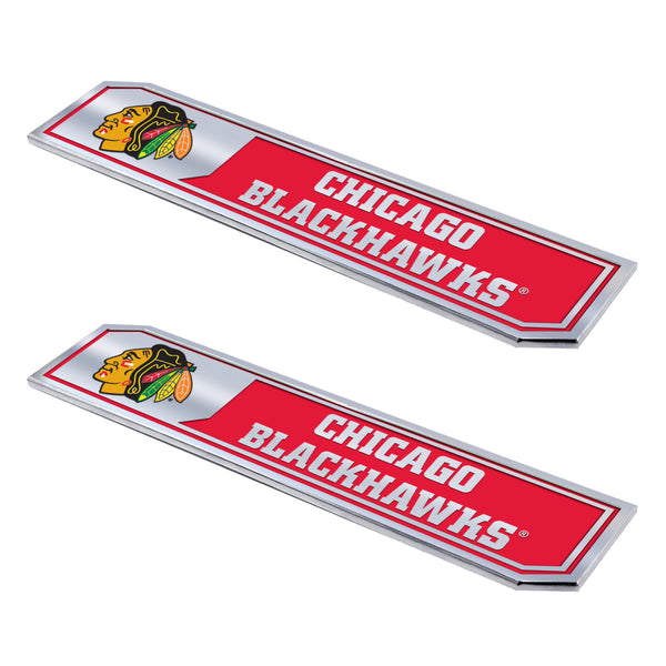 fanmats NHL - Chicago Blackhawks Embossed Truck Emblem 2-pk