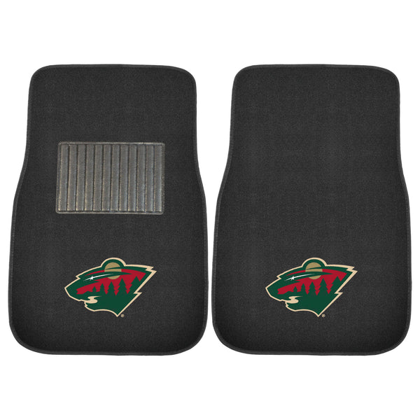 fanmats NHL - Minnesota Wild 2-pc Embroidered Car Mat Set