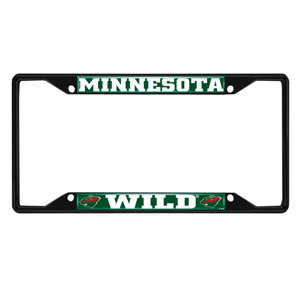 fanmats NHL - Minnesota Wild Black License Plate Frame