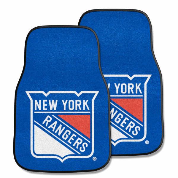 fanmats NHL - New York Rangers 2-pc Carpet Car Mat Set