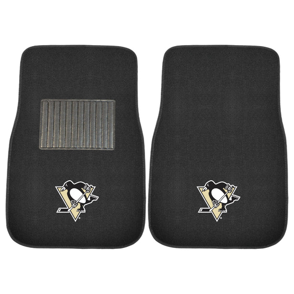 fanmats NHL - Pittsburgh Penguins 2-pc Embroidered Car Mat Set