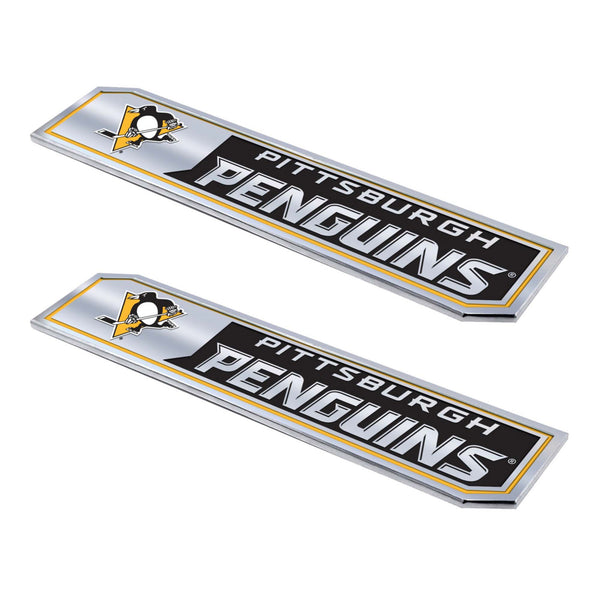 fanmats NHL - Pittsburgh Penguins Embossed Truck Emblem 2-pk