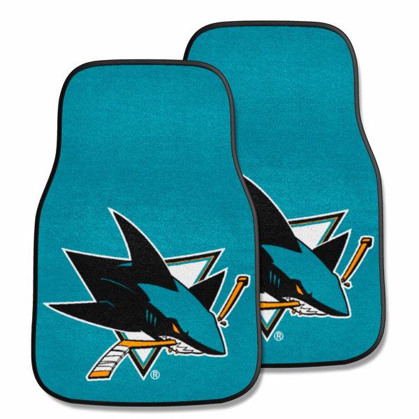 fanmats NHL - San Jose Sharks 2-pc Carpet Car Mat Set