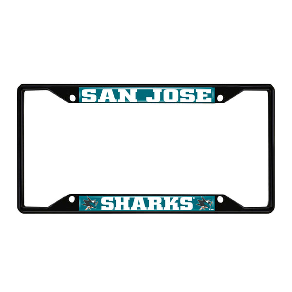 fanmats NHL - San Jose Sharks Black License Plate Frame