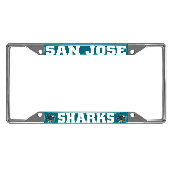 fanmats NHL - San Jose Sharks Chrome License Plate Frame