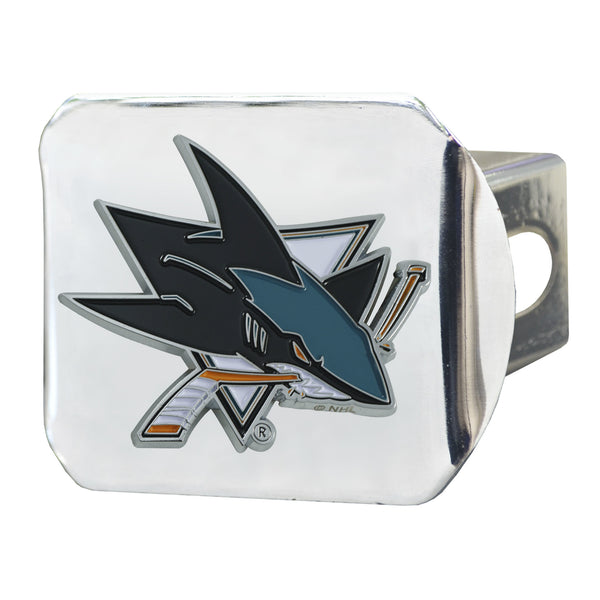 fanmats NHL - San Jose Sharks Color on Chrome Hitch Cover