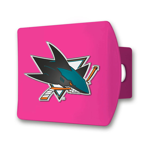 fanmats NHL - San Jose Sharks Color on Pink Hitch Cover