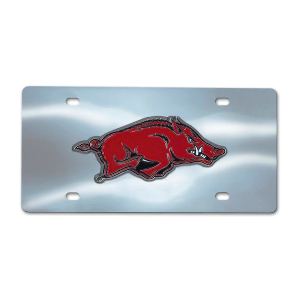 fanmats University of Arkansas Chrome Diecast License Plate