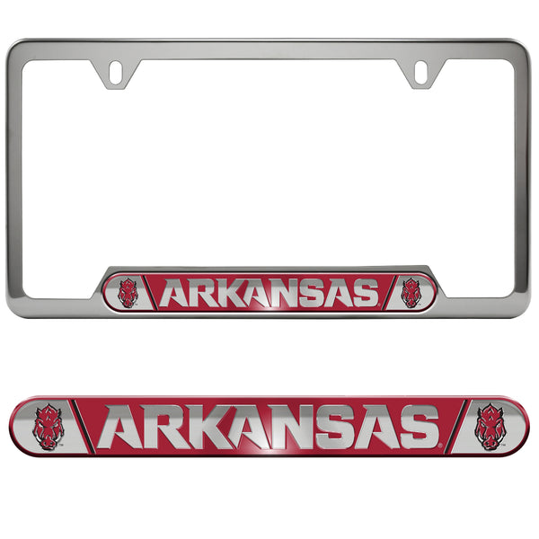 fanmats University of Arkansas Embossed License Plate Frame