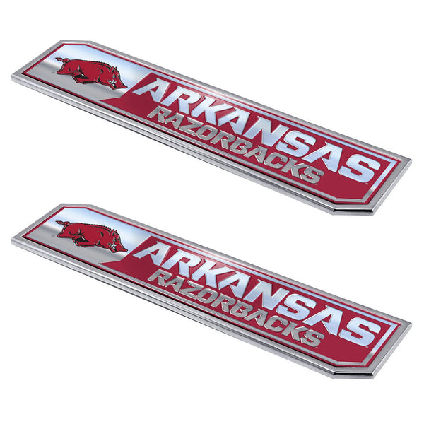 fanmats University of Arkansas Embossed Truck Emblem 2-pk