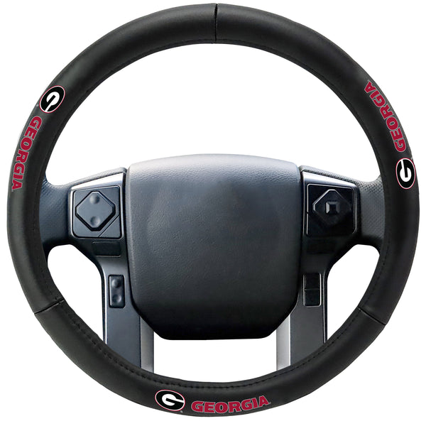 fanmats UNIVERSITY OF GEORGIA Genuine Leather Steering Cover