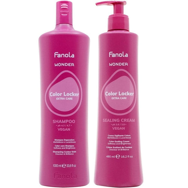 fanola Fanola Wonder Color Locker Shampoo & Sealing Cream 1000ml + 480ml