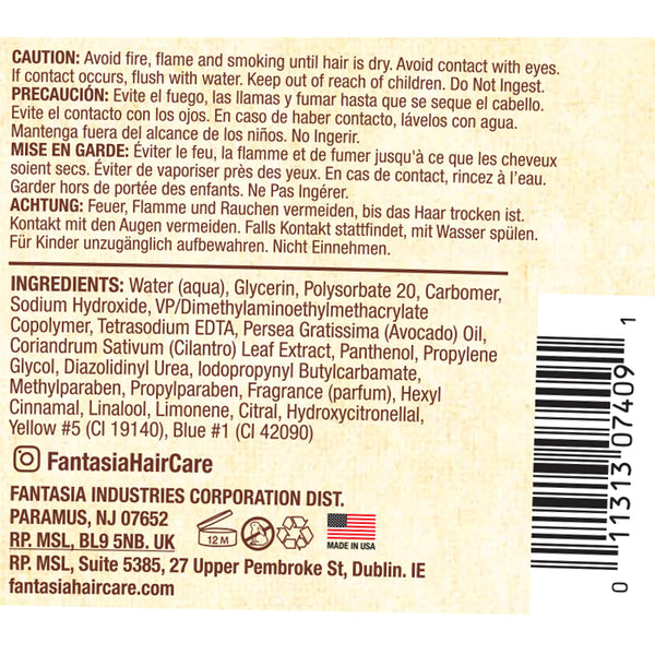 Fantasia 20 OZ. Avocado Cilantro Styling Gel
