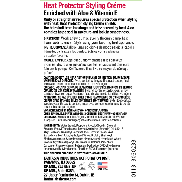Fantasia HEAT PROTECTOR ‣ Styling Créme Pump 6 Oz